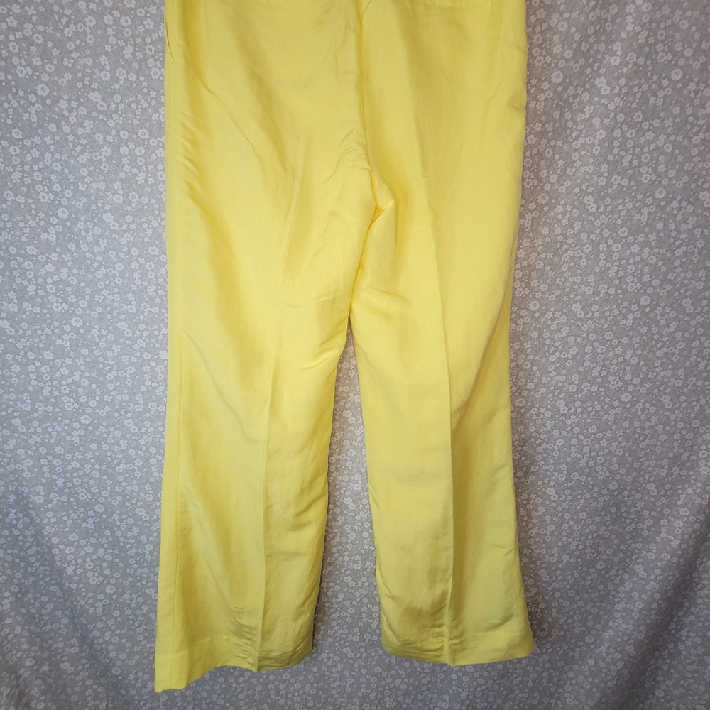 NWT Banana Republic Yellow linen Pants Trousers - Picture 2 of 4